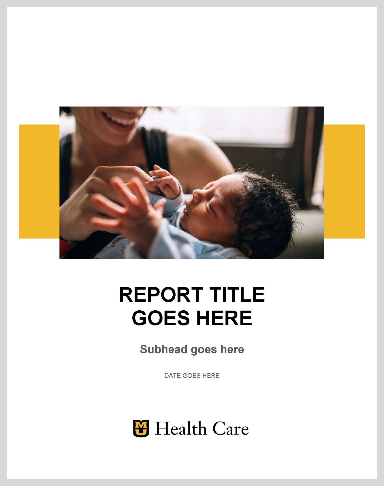report cover template